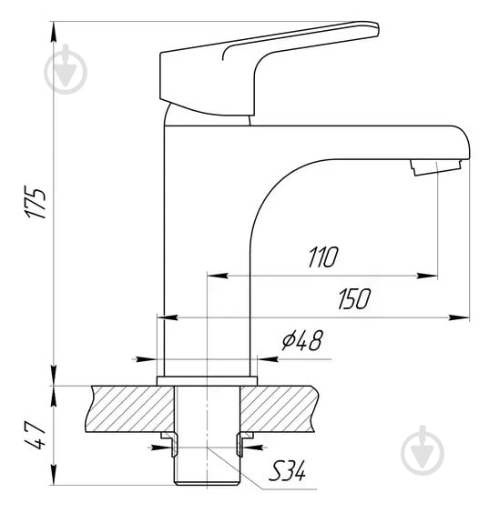 Змішувач для умивальника DOMINO BILBAO DBB-401 - фото 5
