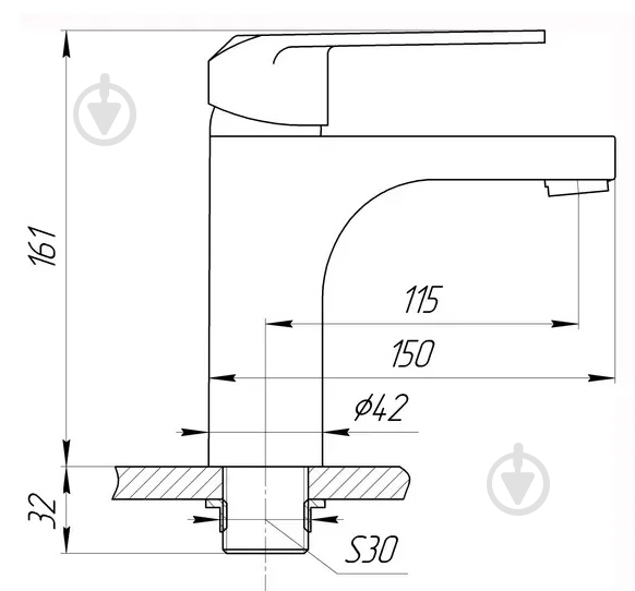 Змішувач для умивальника DOMINO PALMA DD-401 - фото 6