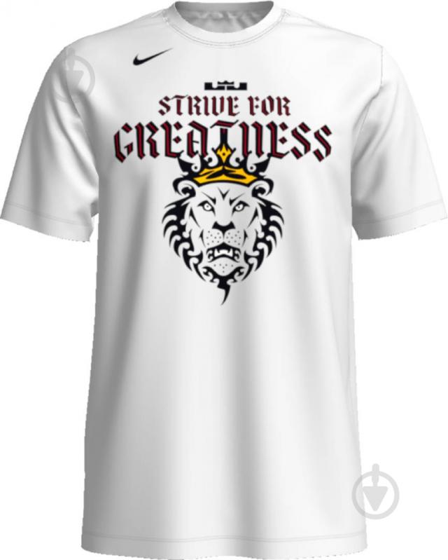 Футболка Nike LBJ M NK DRY TEE SFG LION CD1320-100 р.L белый - фото 3