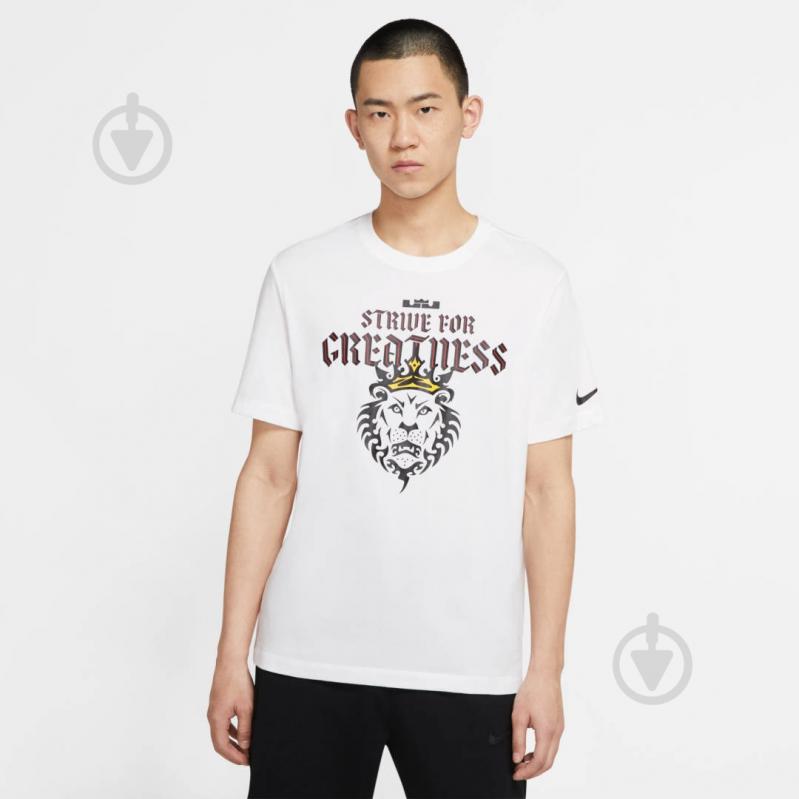Футболка Nike LBJ M NK DRY TEE SFG LION CD1320-100 р.L белый - фото 4