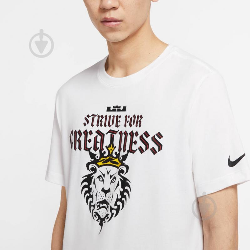 Футболка Nike LBJ M NK DRY TEE SFG LION CD1320-100 р.L белый - фото 6