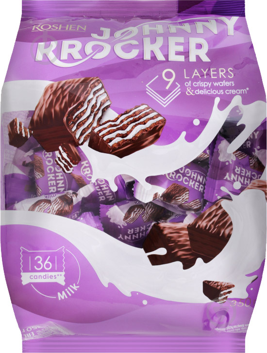 Конфеты глазированные Roshen Johnny Krocker milk 350 г (4823077635533) - фото 1