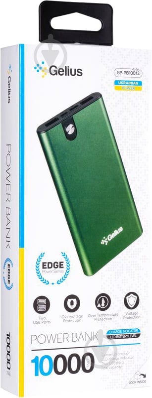 Повербанк Gelius Pro Edge 10000 mAh green (GP-PB10-013) - фото 10