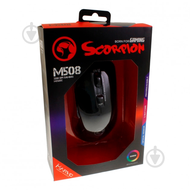Мышка Marvo M508 Multi-LED Black (M508) - фото 5