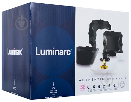 Сервиз столовый Luminarc Authentic Black/White 38 предметов (P4677) - фото 13
