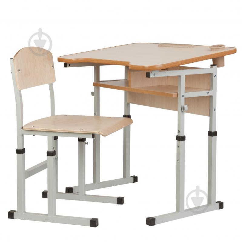 Комплект парта и стул-трансформеры SECTOR Сопрано дуб - фото 1
