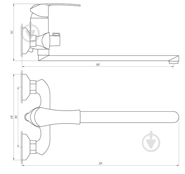 Смеситель для ванны DOMINO ELLIPSE DCC-208 - фото 5