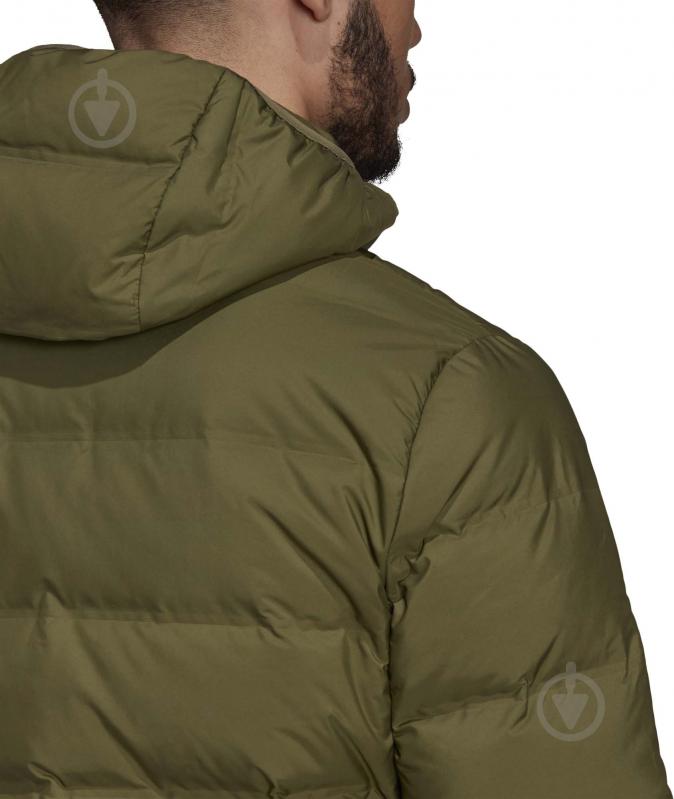 Пуховик мужской Adidas Helionic Ho Jkt GU3954 р.2XL оливковый - фото 9