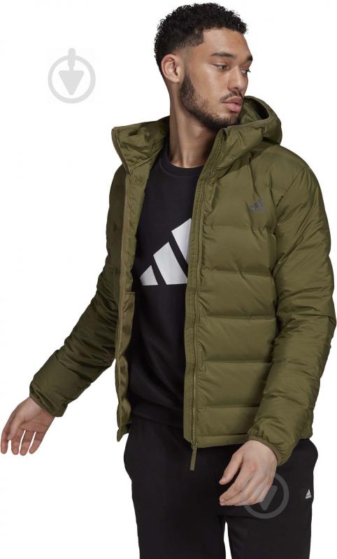 Пуховик чоловічий Adidas Helionic Ho Jkt GU3954 р.2XL оливковий - фото 2