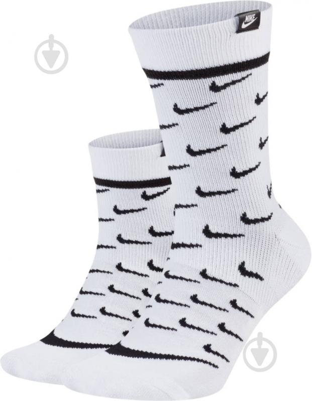 Носки Nike U SNKR SOX CREW CK5607-100 р.M белый 2 шт. - фото 1 Носки Nike U SNKR SOX CREW CK5607-100 р.M белый 2 шт. - фото 1