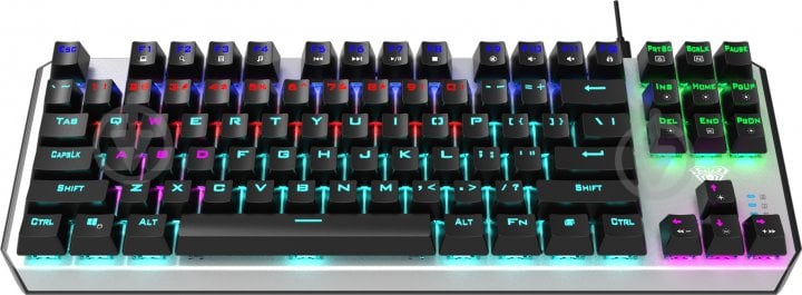 Клавиатура игровая Aula Aegis Mechanical Keyboard EN/RU Blue switch (6948391240282) white - фото 3