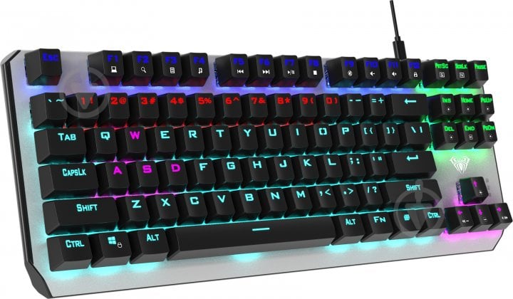 Клавиатура игровая Aula Aegis Mechanical Keyboard EN/RU Blue switch (6948391240282) white - фото 4