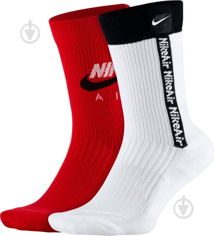 Носки Nike Air SNKR SOX CK5609-905 р.L белый/красный 2 шт. - фото 1