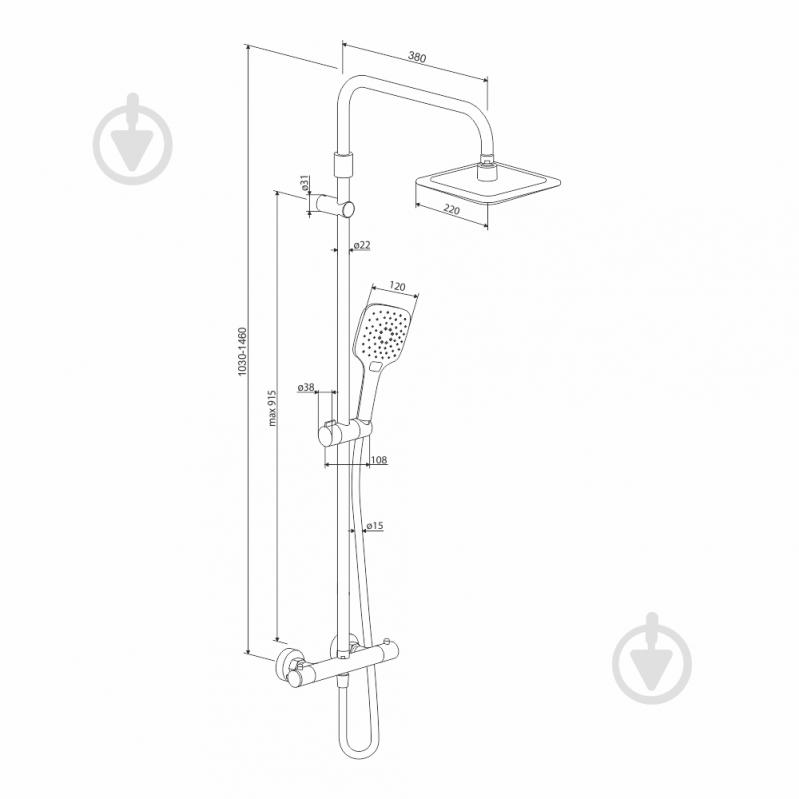 Душевая система Damixa Option DX218092000 - фото 6
