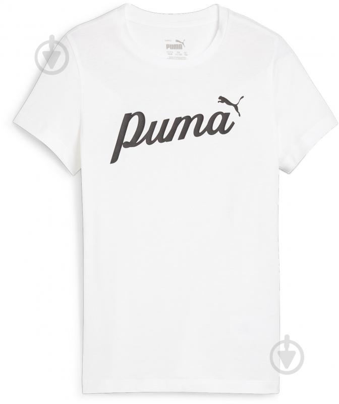 Футболка Puma ESS+ SCRIPT TEE G 67940202 р.152 білий - фото 1