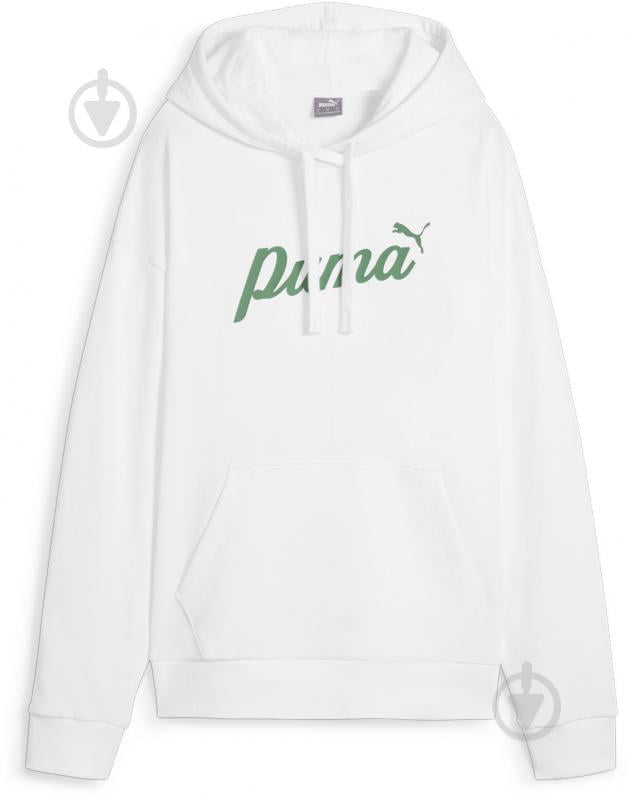 Джемпер Puma ESS+ SCRIPT HOODIE TR 67934802 р.XS белый - фото 1