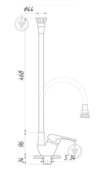 Змішувач для кухні DOMINO SIRIUS DSV-203SA-B01 - фото 6