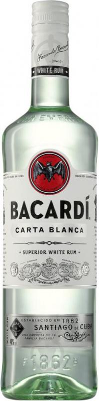 Ром Bacardi Carta Blanca от 6 месяцев выдержки 0,7 л - фото 1