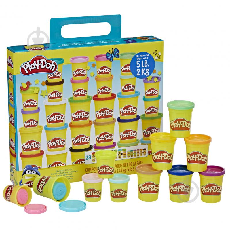 Набір маси для ліплення Play-Doh 28 баночок F2831 - фото 2 Набір маси для ліплення Play-Doh 28 баночок F2831 - фото 2