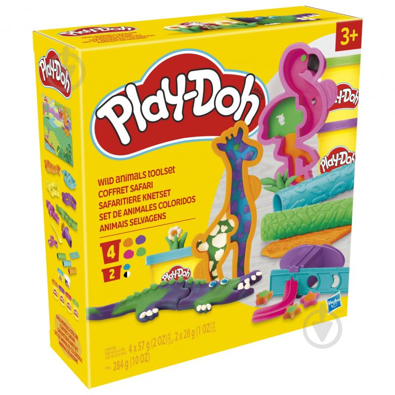 Набір для творчості Play-Doh з масою для ліплення Сафарі F7213 - фото 2