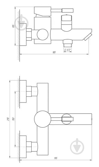 Смеситель для ванны Globus Lux ALPEN SBT1-102NE - фото 6