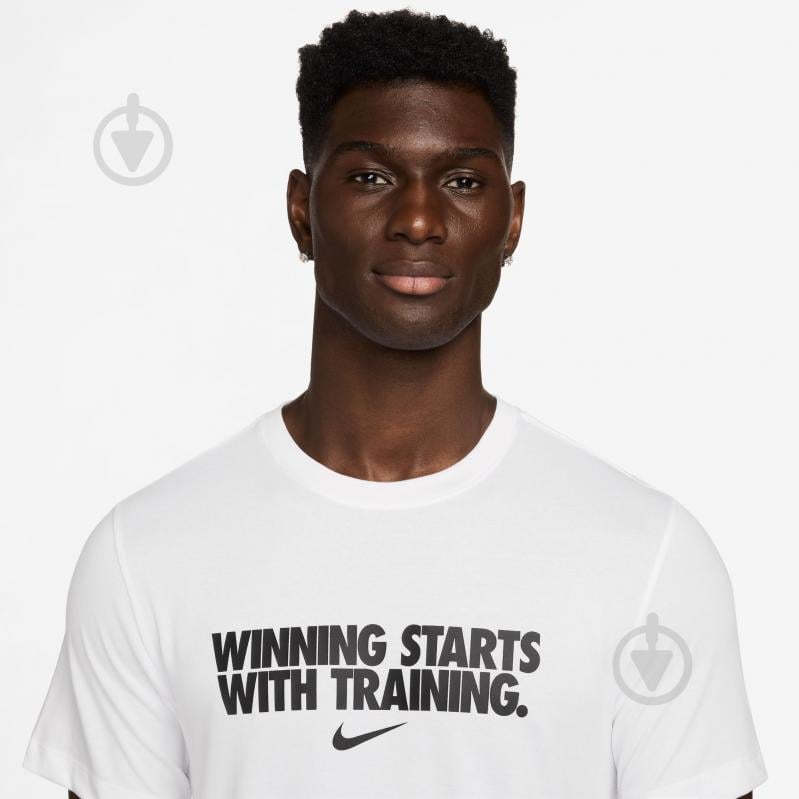 Футболка Nike M NK DF TEE WINNING HV4187-100 р.L білий - фото 3