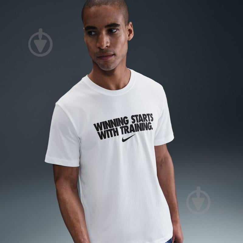 Футболка Nike M NK DF TEE WINNING HV4187-100 р.L білий - фото 6