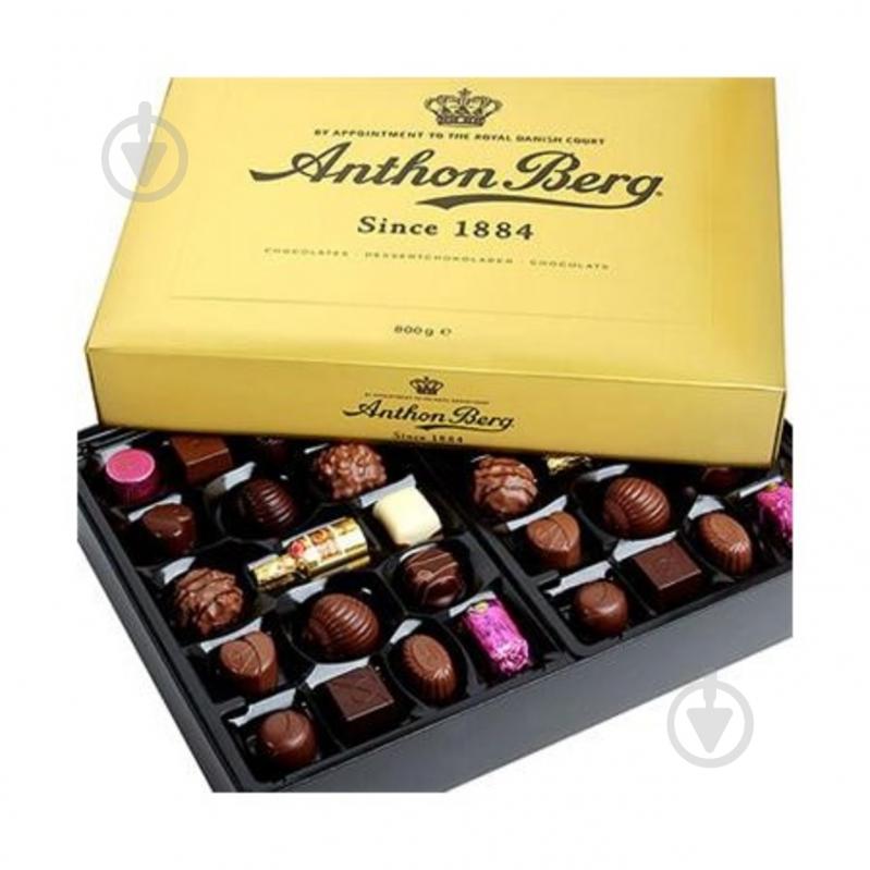 Набір цукерок ANTHON BERG Gold Box ассорті 200 г (без глютена) - фото 1 Набір цукерок ANTHON BERG Gold Box ассорті 200 г (без глютена) - фото 1