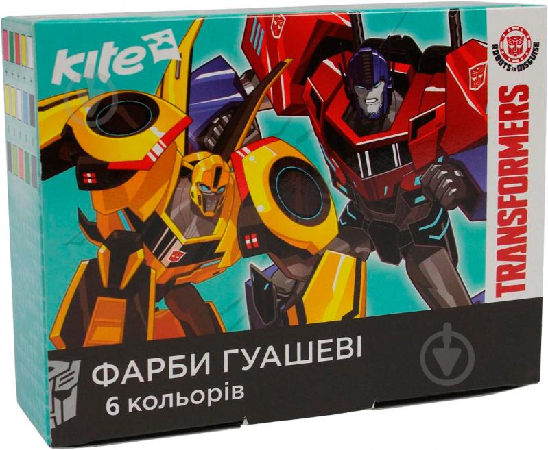 Краска гуашевая 6 кольорів, по 20 мл., Transformers, TF17-062 KITE - фото 1