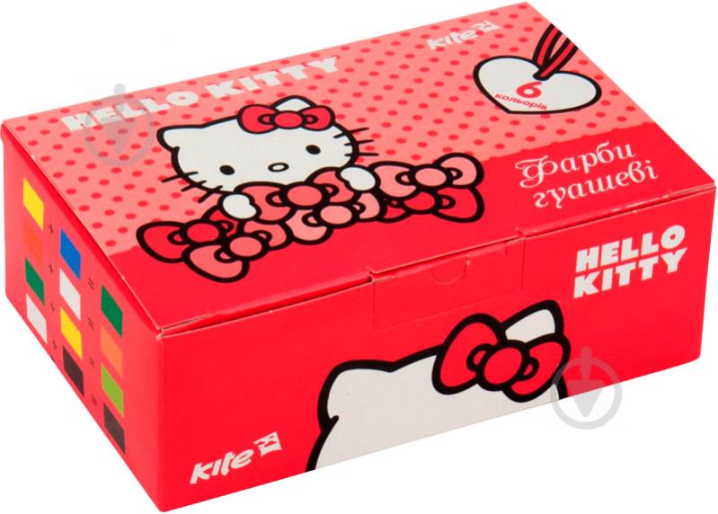 Фарба гуашева 6 кольорів, по 20 мл., Hello Kitty, HK17-062 KITE - фото 1