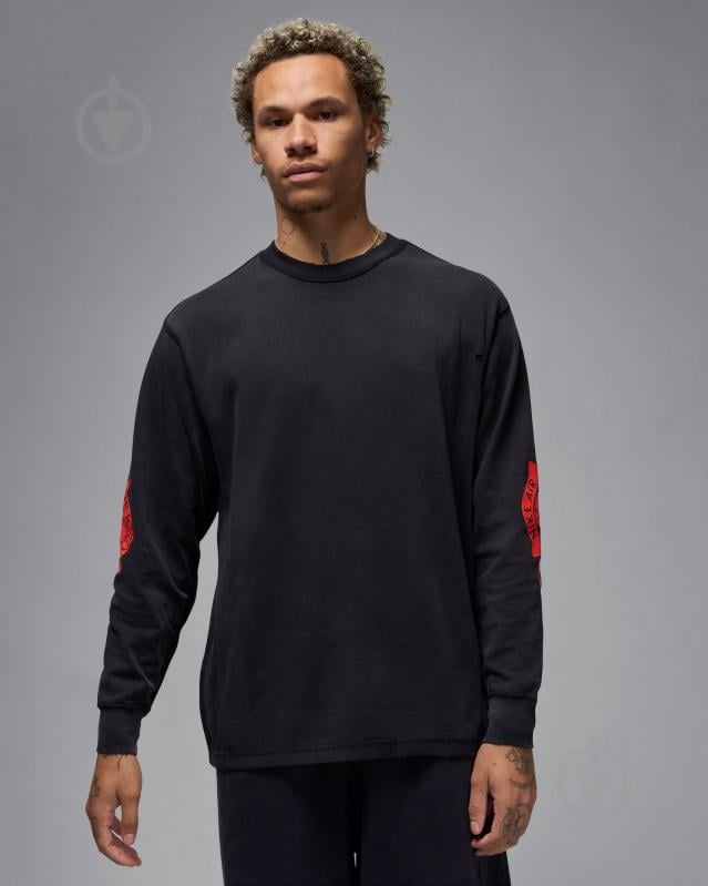 Футболка Jordan RARE AIR WSH 85 LS CREW IB3134-010 р.M черный - фото 1