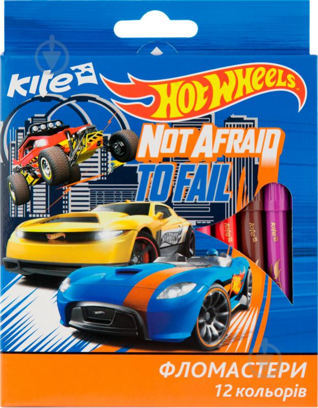 Набор фломастеров Hot Wheels HW17-047, 12 цветов KITE - фото 1