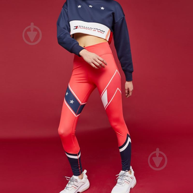 Лосини Tommy Hilfiger BLOCK LEGGING STARS FULL LENGTH S10S100116603 S червоний - фото 1