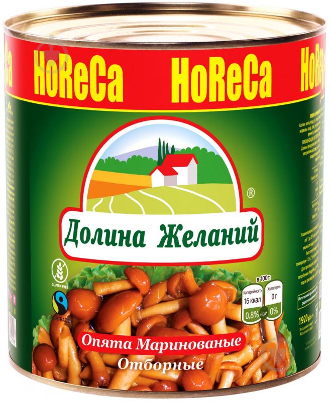 Гриби консервовані Долина желаний відбірні 3100 мл (2640 г) ж/б - фото 1