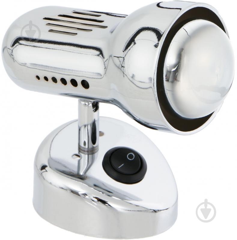 Спот Feron RAD50 S R50 з вимикачем 1x40 Вт E14 хром - фото 1