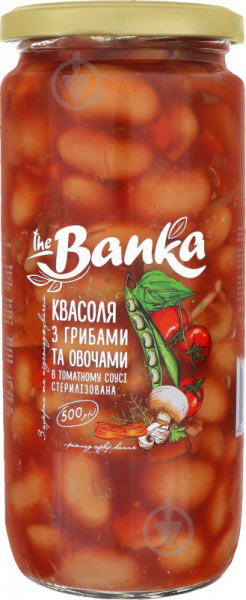 Квасоляthe Banka з грибами і овочами в томатному соусі 500 г - фото 1