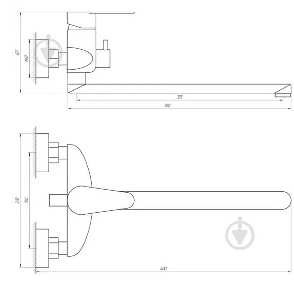 Смеситель для ванны Globus Lux MAIN SM-208 - фото 5