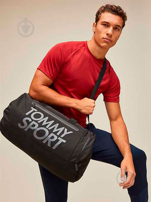 Спортивна сумка Tommy Hilfiger Sport AW1920 AU0AU00751BDS чорний - фото 4