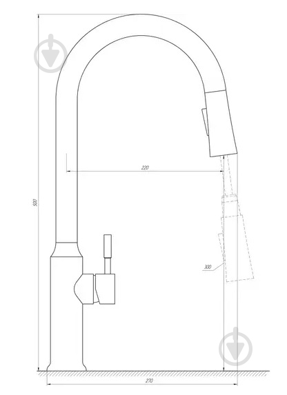Смеситель для кухни Globus Lux ALPEN SBT1-2033-GP - фото 7