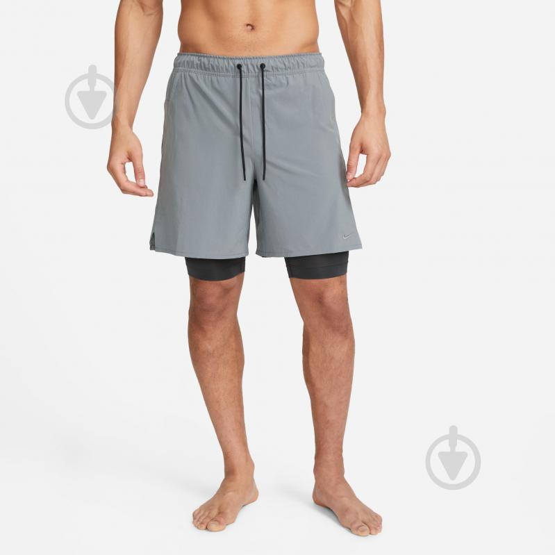 Шорти Nike M NK DF UNLIMITED WVN 7IN 2IN1 DV9334-084 р. 2XL сірий - фото 1