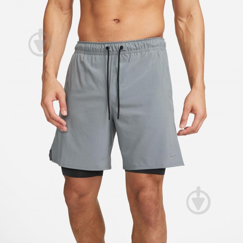 Шорти Nike M NK DF UNLIMITED WVN 7IN 2IN1 DV9334-084 р. 2XL сірий - фото 3