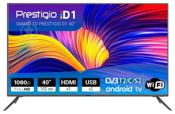 Телевизор Prestigio 40" D1TV40SS05Y_UA_GR_D1TV - фото 1 Телевизор Prestigio 40" D1TV40SS05Y_UA_GR_D1TV - фото 1