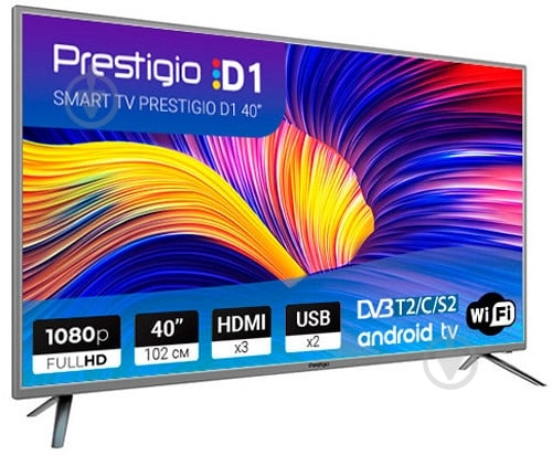 Телевизор Prestigio 40" D1TV40SS05Y_UA_GR_D1TV - фото 2 Телевизор Prestigio 40" D1TV40SS05Y_UA_GR_D1TV - фото 2