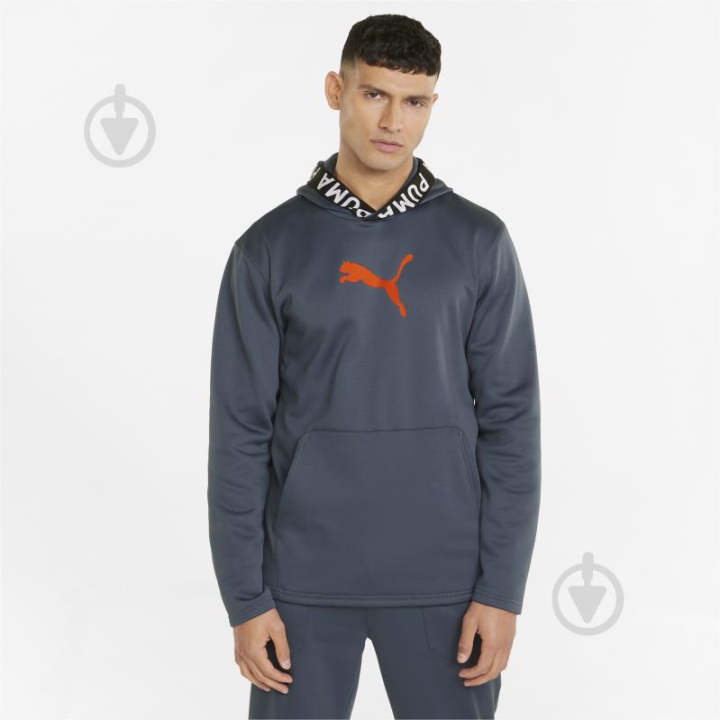 Джемпер Puma TRAIN PWR FLEECE HOODIE 52089342 р. M темно-сірий - фото 1