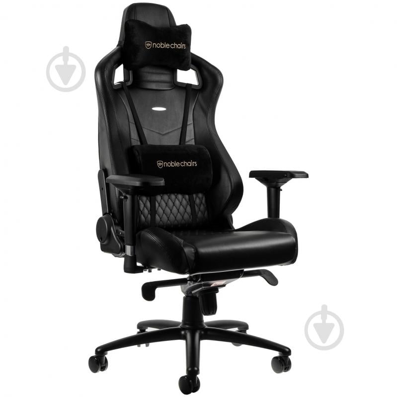 Кресло игровое Noblechairs EPIC Real Leather черный - фото 1