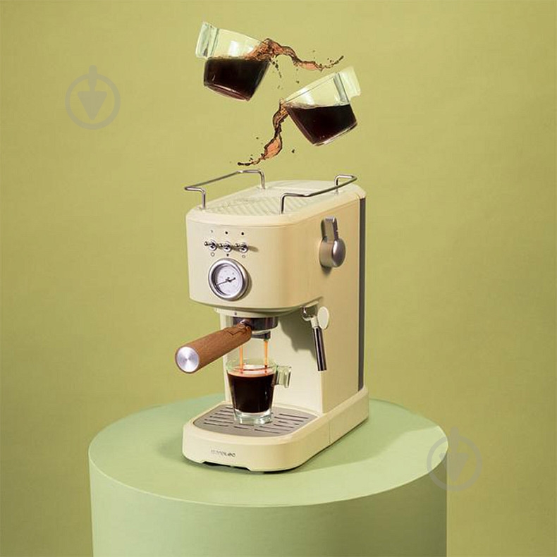 Кофеварка рожковая CECOTEC Power Espresso 20 Retro Green - фото 4