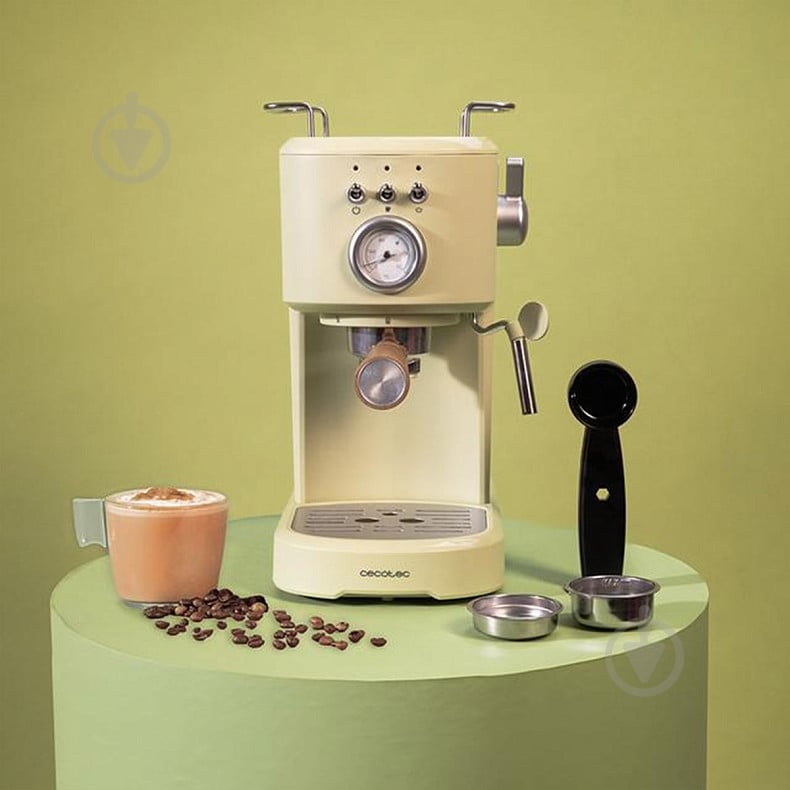 Кофеварка рожковая CECOTEC Power Espresso 20 Retro Green - фото 6