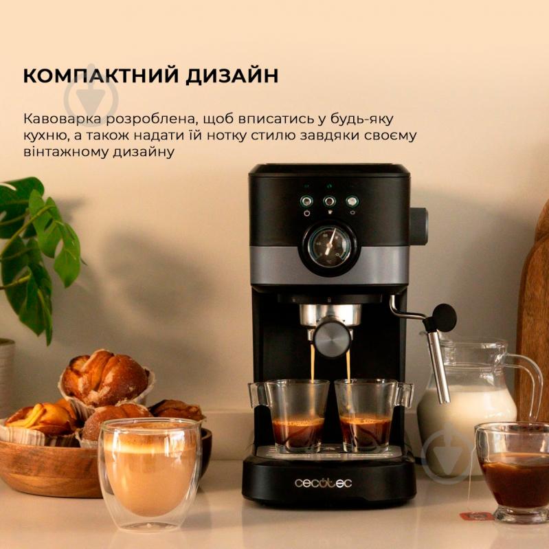 Кофеварка рожковая CECOTEC Power Espresso 20 Pecan Pro - фото 2 Кофеварка рожковая CECOTEC Power Espresso 20 Pecan Pro - фото 2