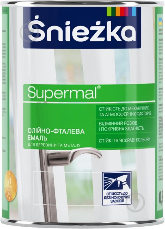 Емаль Sniezka олійно-фталева Supermal салатовий глянець 0,8 л - фото 1