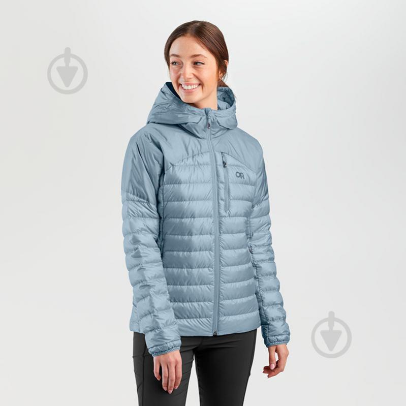 Куртка женская зимняя Outdoor Research WOMEN'S HELIUM DOWN HOODIE 277591-1852 р.XS голубая - фото 1